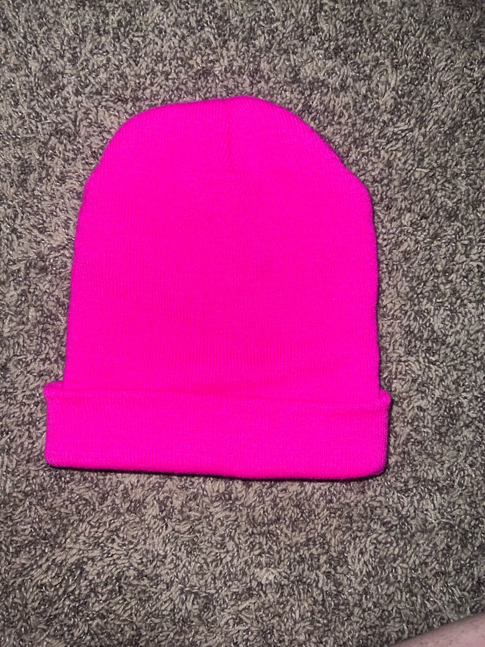 Bright Hot Pink Knit Beanie